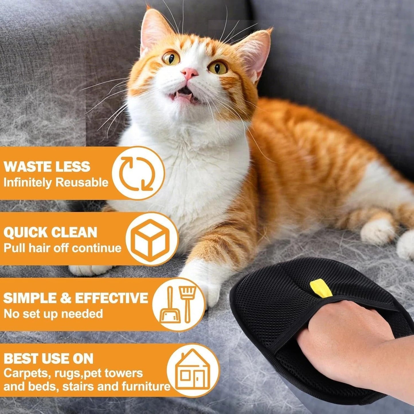 Pet Electrostatic Hair Removal Gloves - pet-joyful store