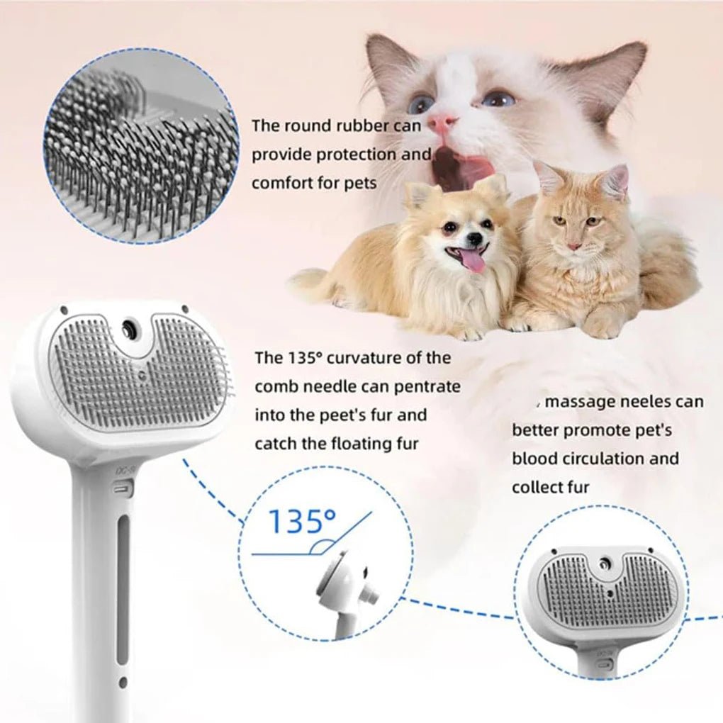 Premium Pet Grooming Brush with Steam - pet-joyful store