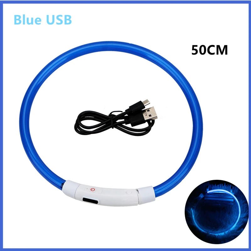 USB Rechargeable LED Dog Collar for Night Safety - pet-joyful store