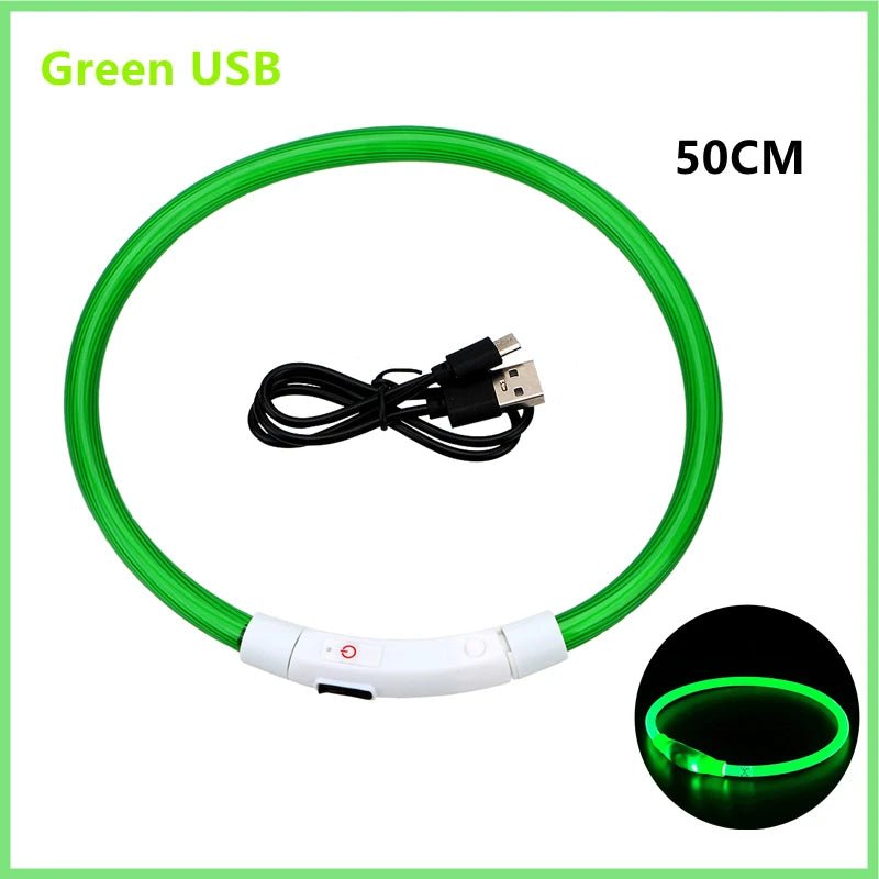 USB Rechargeable LED Dog Collar for Night Safety - pet-joyful store