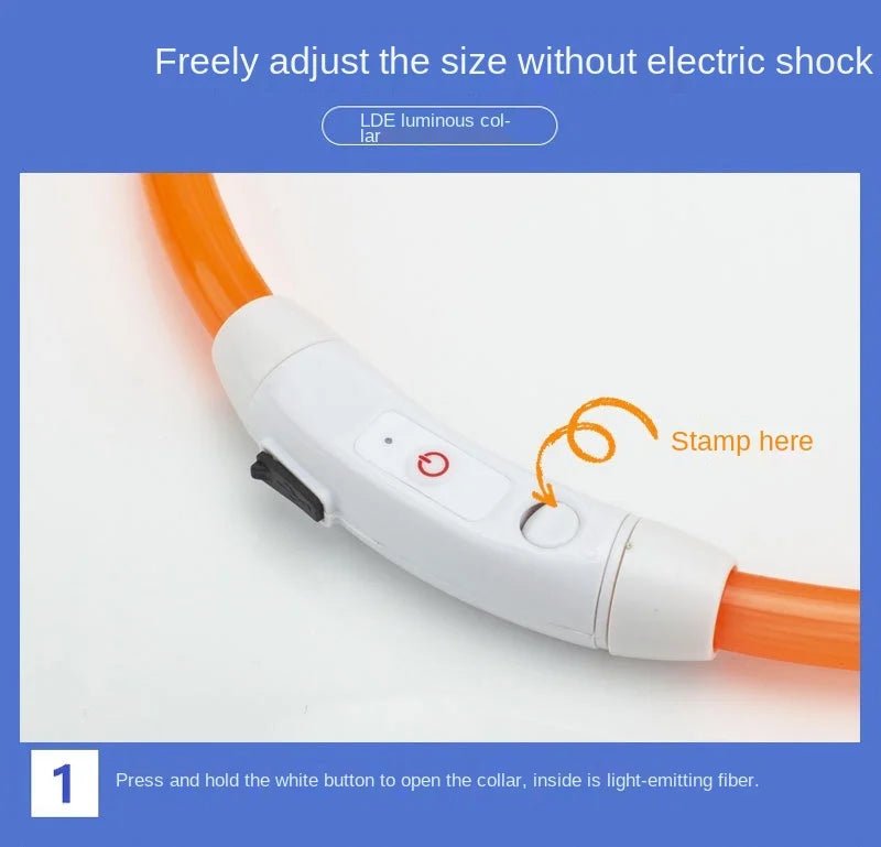 USB Rechargeable LED Dog Collar for Night Safety - pet-joyful store